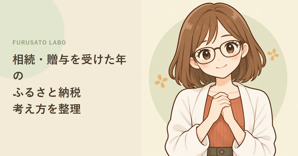 相続・贈与を受けた年のふるさと納税、考え方を整理