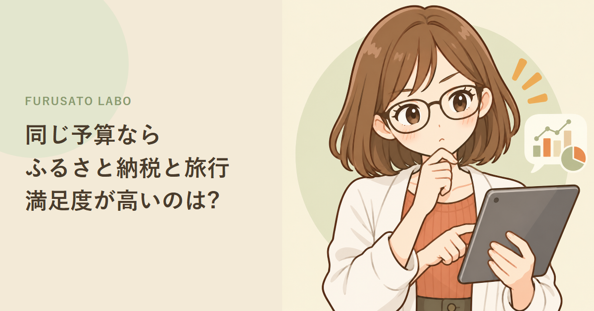 同じ予算なら、ふるさと納税と旅行はどちらが満足度が高い?