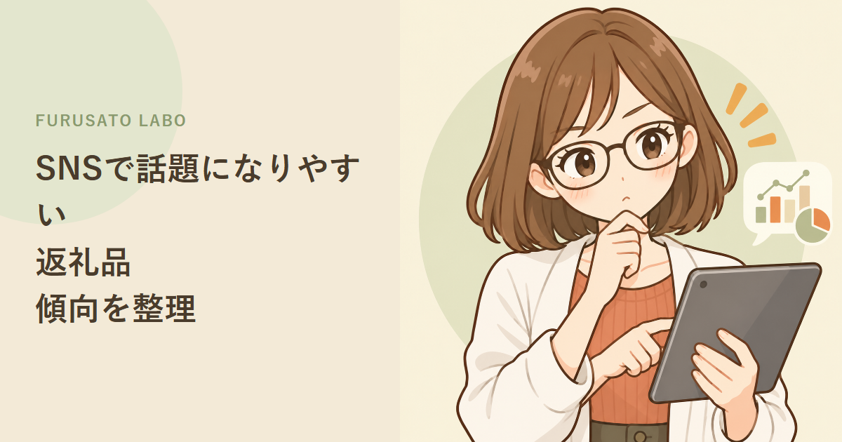 SNSで話題になりやすいふるさと納税の返礼品、傾向を整理