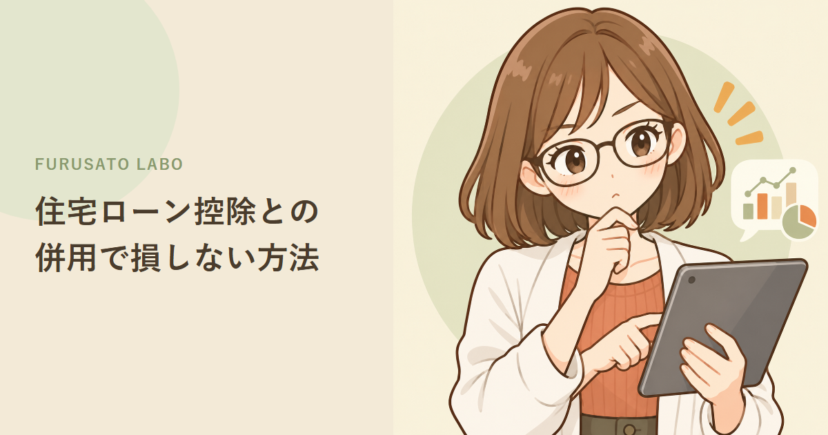 ふるさと納税と住宅ローン控除、併用時に損しないための注意点