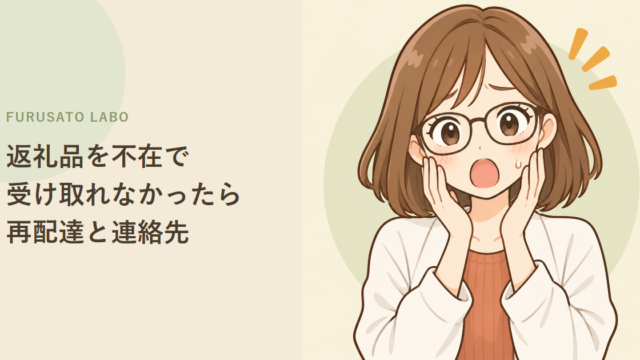 ふるさと納税の返礼品を不在で受け取れなかったら?再配達・保管期限・長期不在の連絡先