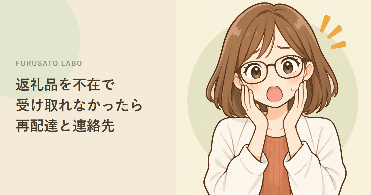 ふるさと納税の返礼品を不在で受け取れなかったら?再配達・保管期限・長期不在の連絡先