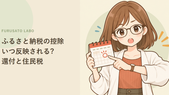 ふるさと納税の控除はいつ反映される?還付と住民税の減額の時期