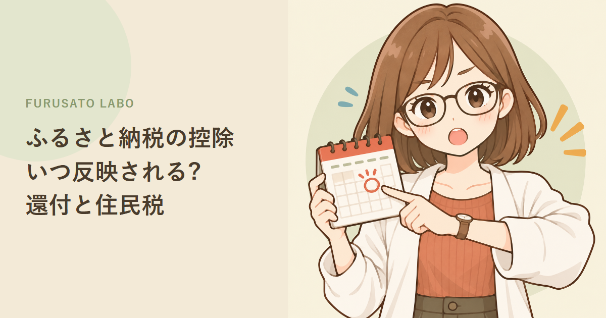 ふるさと納税の控除はいつ反映される?還付と住民税の減額の時期