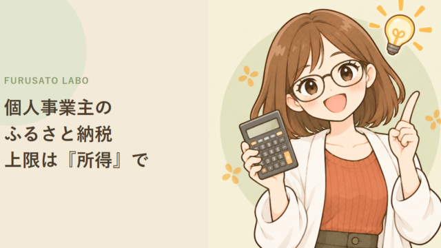 個人事業主のふるさと納税:上限額は『売上』ではなく『所得』で決まる